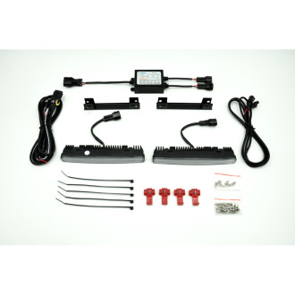 AutoStyle Set Feux Diurnes Universel (DRL) + Clignotants - 2in1 'DayLightGuide'- 165x18,5x36,5mm - incl. Homologation E 2