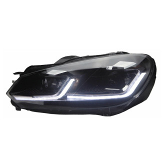 AutoStyle Set de Phares Look-7.5 sur mesure pour Volkswagen Golf VI 2008-2012 - Noir - incl. Feux Dynamiques