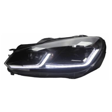 AutoStyle Set de Phares Look-7.5 sur mesure pour Volkswagen Golf VI 2008-2012 - Noir - incl. Feux Dynamiques