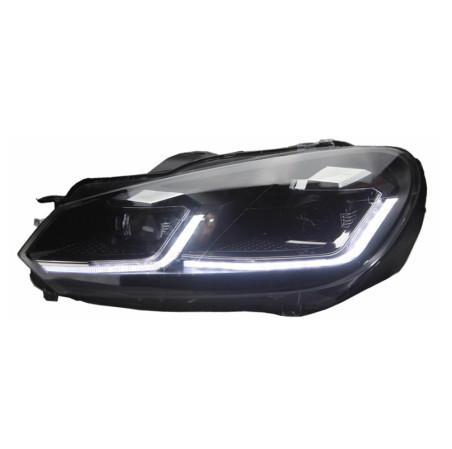 AutoStyle Set de Phares Look-7.5 sur mesure pour Volkswagen Golf VI 2008-2012 - Noir - incl. Feux Dynamiques