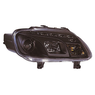 AutoStyle Set de Phares avec aspect Diurnes sur mesure pour Volkswagen Touran 2003-2006 & Caddy II 2004-2010 - Noir