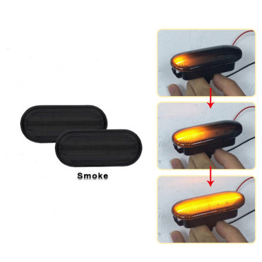 AutoStyle Set de Clignotants Latéraux LED sur mesure pour VAG/Ford divers modèles - Fumée - incl. Feux Dynamiques