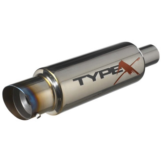 AutoStyle Échappement universel Type X-60 Racing 'DualSound' - Angle Tip - Titanium
