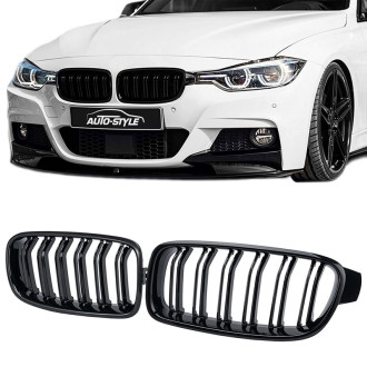 AutoStyle Grilles Noir Luisant sur mesure pour BMW Série 3 F30/F31 2012-2016 'M-Style'