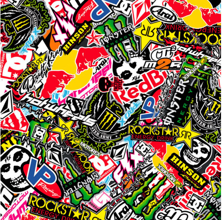 AutoStyle Stickerbomb Film - Graffiti design 2 - Rouleau 60x200cm - auto-adhésif