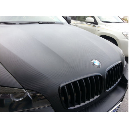 AutoStyle Film Adhésif Carbone 3D pour Car Wrapping - Noir - 152x200cm