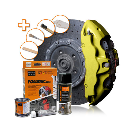 Foliatec Set peinture étriers de freins - hyper or métallique - 3 Components