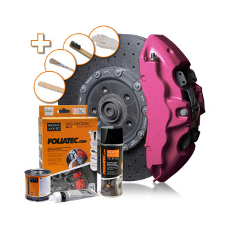 Foliatec Set peinture étriers de freins - hot pink metallic - 3 Components
