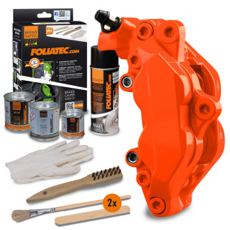 Foliatec Set peinture étriers de freins - NEON orange - 4 Components