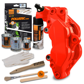 Foliatec Set peinture étriers de freins - NEON rouge - 4 Components