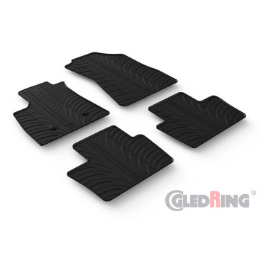 Gledring Set tapis de caoutchouc sur mesure pour Renault Austral-e E-Tech Hybrid 2022- (T profil 4-pièces)