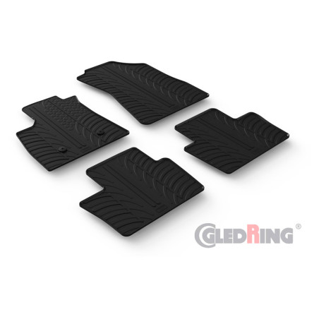 Gledring Set tapis de caoutchouc sur mesure pour Renault Austral-e E-Tech Hybrid 2022- (T profil 4-pièces)