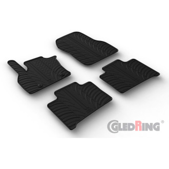 Gledring Set tapis de caoutchouc sur mesure pour Renault Zoe I 2012-2019 & II 2019- (T profil 4-pièces + clips de montage) 2