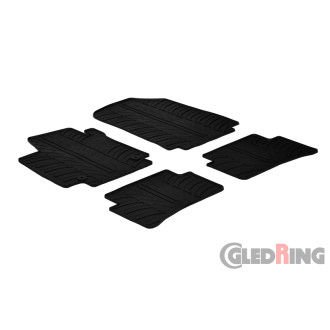 Gledring Set tapis de caoutchouc sur mesure pour Renault Clio IV 5 portes 2012-2019 / Clio IV GT 2013- / Captur 2013-2019
