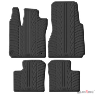 Gledring Set tapis de caoutchouc sur mesure pour Renault Twingo III 2014- excl. E-Tech (T profil 4-pièces + clips de montage)