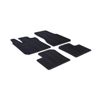 Gledring Set tapis de caoutchouc sur mesure pour Renault Twingo III 2014- excl. E-Tech (T profil 4-pièces + clips de montage) 2