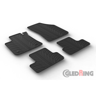 Gledring Set tapis de caoutchouc sur mesure pour Renault Megane IV 5 portes/Grandtour/Grand Coupe 2016- (Boîte manuelle) (T prof