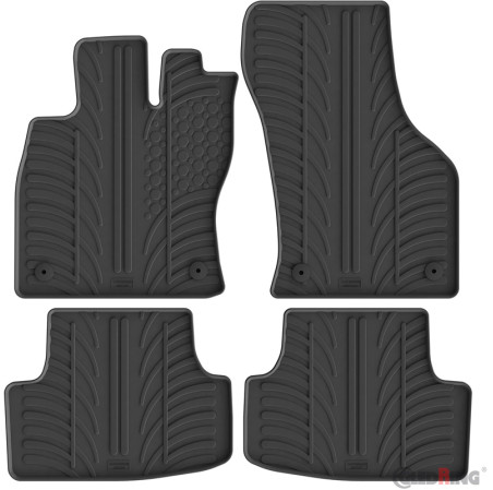 Gledring Set tapis de caoutchouc sur mesure pour Seat Leon 5F 5 portes/ST 2013-2020 & Volkswagen Golf VII/VIII 5 portes/Variant 