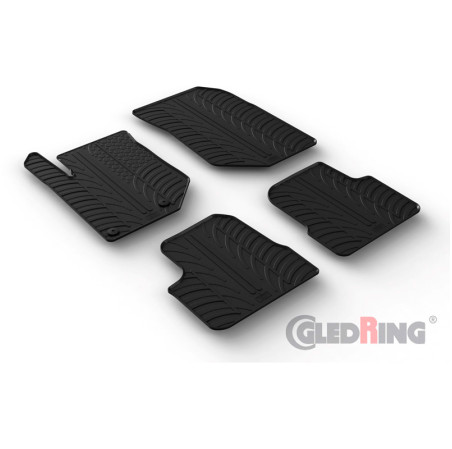 Gledring Set tapis de caoutchouc sur mesure pour Peugeot 208 II 2019- / 2008 II 2020- & Opel Corsa F 2019- / Mokka 2020- excl. E