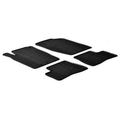 Gledring Set tapis de caoutchouc sur mesure pour Peugeot 206 3/5-portes/SW/206+ 1998- (T profil 4-pièces)