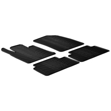 Gledring Set tapis de caoutchouc sur mesure pour Peugeot 508 2011-2018 (T profil 4-pièces + clips de montage)