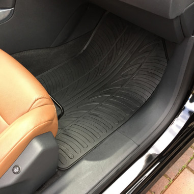 Gledring Set tapis de caoutchouc sur mesure pour Peugeot 508 2011-2018 (T profil 4-pièces + clips de montage)