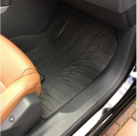 Gledring Set tapis de caoutchouc sur mesure pour Peugeot 508 2011-2018 (T profil 4-pièces + clips de montage)