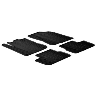 Gledring Set tapis de caoutchouc sur mesure pour Peugeot 208 2012-2019 (T profil 4-pièces + clips de montage) 2
