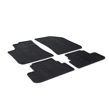 Gledring Set tapis de caoutchouc sur mesure pour Peugeot 308 5 portes 2013-2021 (FL profil 4-pièces + clips de montage)
