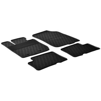 Gledring Set tapis de caoutchouc sur mesure pour Dacia Duster 2010-2015 (G profil 4-pièces + clips de montage)