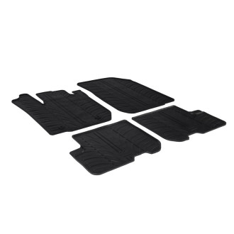 Gledring Set tapis de caoutchouc sur mesure pour Dacia Sandero 2012-2020 & Logan 2013- ( T Profile 4-pièces + clips de montage)
