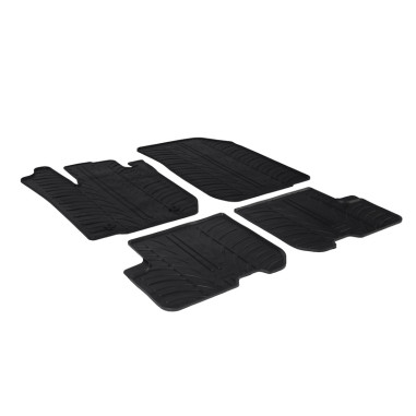 Gledring Set tapis de caoutchouc sur mesure pour Dacia Sandero 2012-2020 & Logan 2013- ( T Profile 4-pièces + clips de montage)