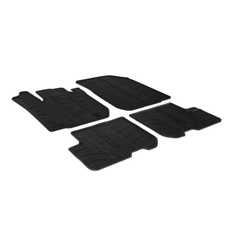 Gledring Set tapis de caoutchouc sur mesure pour Dacia Sandero 2012-2020 & Logan 2013- ( T Profile 4-pièces + clips de montage)