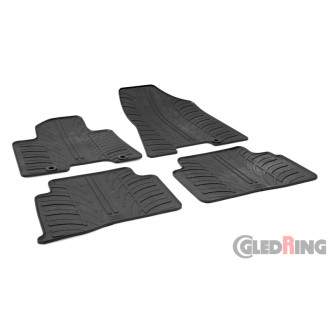 Gledring Set tapis de caoutchouc sur mesure pour Hyundai Tucson 2015-2020 (T profil 4-pièces + clips de montage)