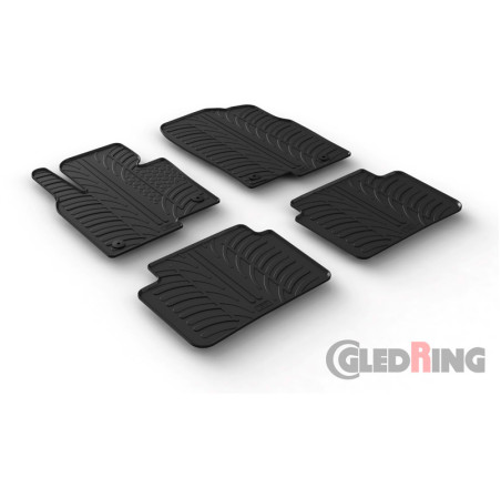 Gledring Set tapis de caoutchouc sur mesure pour Mazda CX-5 2017-2025 (T profil 4-pièces + clips de montage)