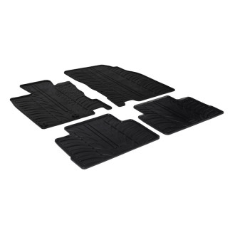 Gledring Set tapis de caoutchouc sur mesure pour Nissan Qashqai 2014-2020 (T profil 4-pièces + clips de montage) 2