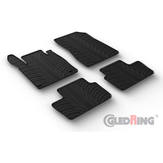 Gledring Set tapis de caoutchouc sur mesure pour Nissan Juke II 2019- (T profil 4-pièces + clips de montage) 2