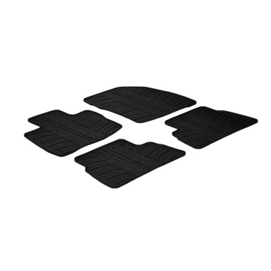 Gledring Set tapis de caoutchouc sur mesure pour Honda Civic 5 portes 2006- 2011 (T profil 4-pièces + clips de montage)
