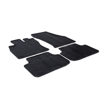 Gledring Set tapis de caoutchouc sur mesure pour Skoda Octavia III 2013-2017 & 2017-2020 (T profil 4-pièces + clips de montage)