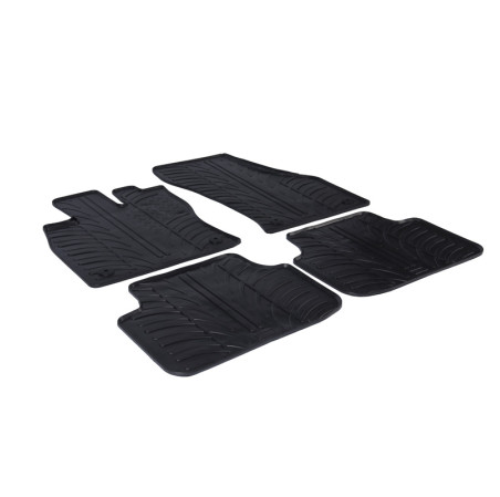 Gledring Set tapis de caoutchouc sur mesure pour Skoda Octavia III 2013-2017 & 2017-2020 (T profil 4-pièces + clips de montage)