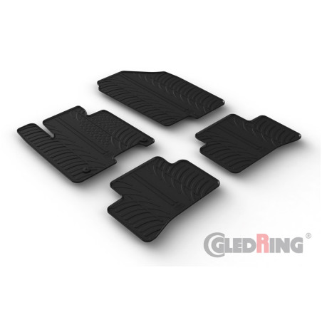 Gledring Set tapis de caoutchouc sur mesure pour Hyundai Tucson (NX4E) 48V Mild Hybrid 2020- excl. Full Hybrid (T profil 4-pièce