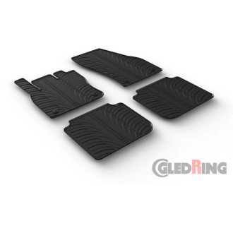 Gledring Set tapis de caoutchouc sur mesure pour Skoda Kodiaq 2017-2024 (T profil 4-pièces + clips de montage) 2