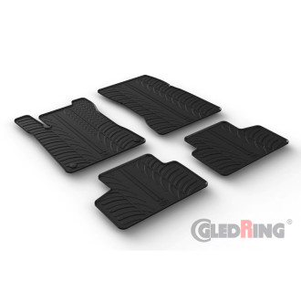 Gledring Set tapis de caoutchouc sur mesure pour Mercedes GLB (X247) 11/2019- (T profil 4-pièces + clips de montage