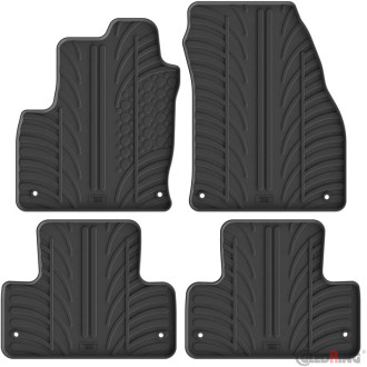 Gledring Set tapis de caoutchouc sur mesure pour Range Rover Evoque 2011-2019 (T profil 4-pièces + clips de montage)