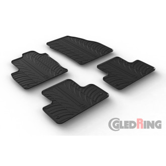 Gledring Set tapis de caoutchouc sur mesure pour Range Rover Evoque 2011-2019 (T profil 4-pièces + clips de montage) 2