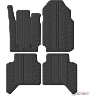 Gledring Set tapis de caoutchouc sur mesure pour Ford Ranger (TKE) Double Cab 2013-2022 (Boîte automatique) & Raptor 2019-2022 (