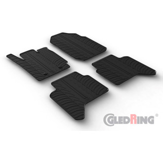 Gledring Set tapis de caoutchouc sur mesure pour Ford Ranger (TKE) Double Cab 2013-2022 (Boîte automatique) & Raptor 2019-2022 ( 2
