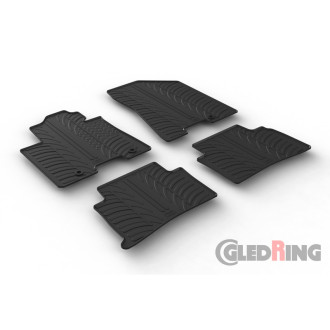 Gledring Set tapis de caoutchouc sur mesure pour Kia Sportage IV 2016-2021 (T profil 4-pièces + clips de montage)