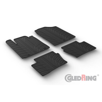 Gledring Set tapis de caoutchouc sur mesure pour Kia Picanto 2017- (T profil 4-pièces + clips de montage) 2