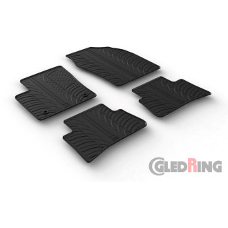 Gledring Set tapis de caoutchouc sur mesure pour Toyota C-HR 2016-2023 (T profil 4-pièces + clips de montage) 2